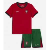 Echipament fotbal Portugalia Tricou Acasa European 2024 pentru copii maneca scurta (+ Pantaloni scurti)